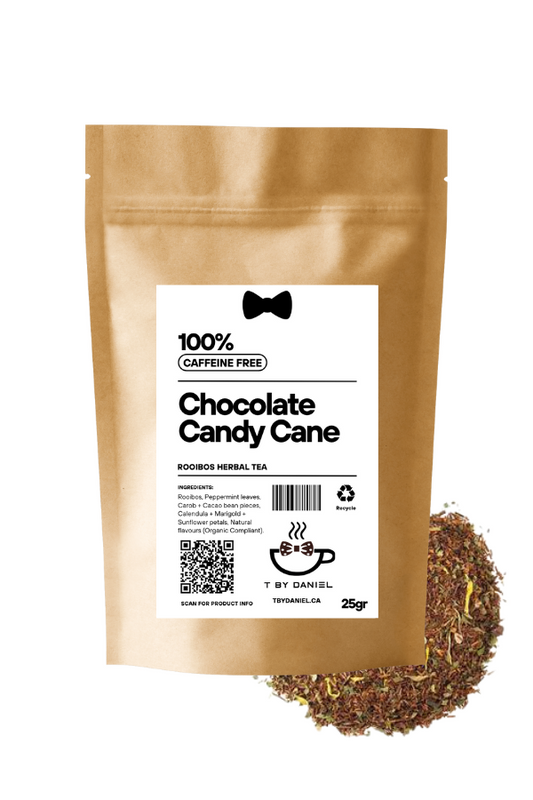 25gr - Chocolate Candy Cane Rooibos (Herbal Tea) - Daniel's Chai Bar