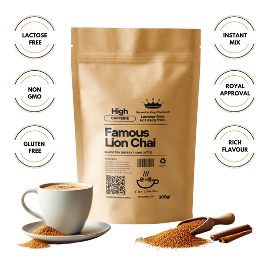 Famous Lion Chai Latte Powder - Premium Instant Chai Mix - 300g